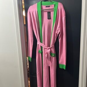 Elegant Pink and Green Cardigan by Zara